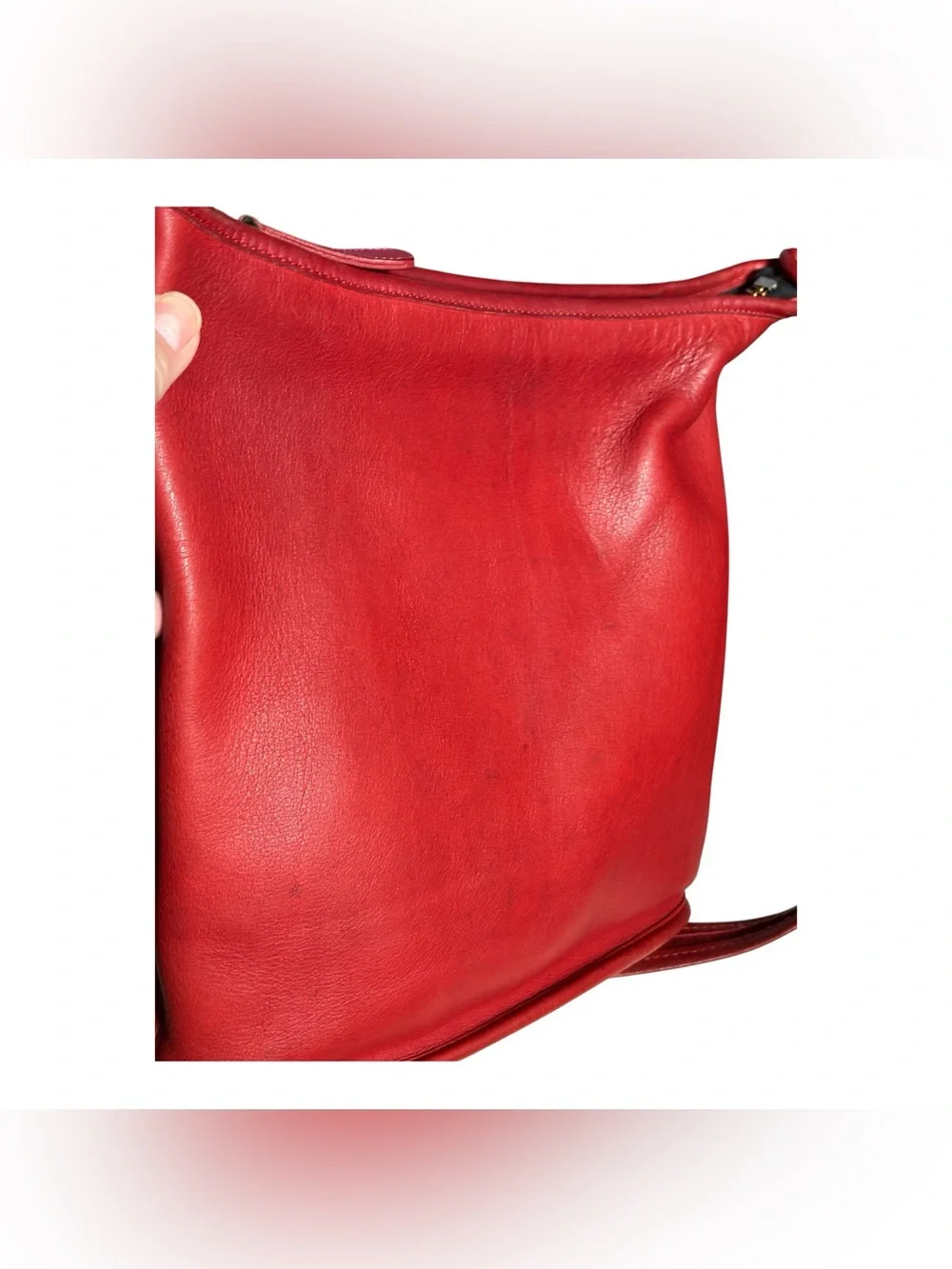 Vintage Coach Slim Duffle, Red